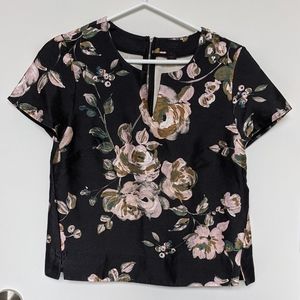 EUC J.Crew Collection silk floral top size 6